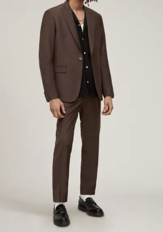 ALLSAINTS Men’s Wool Bland Cina Blazer Brown sz 40r