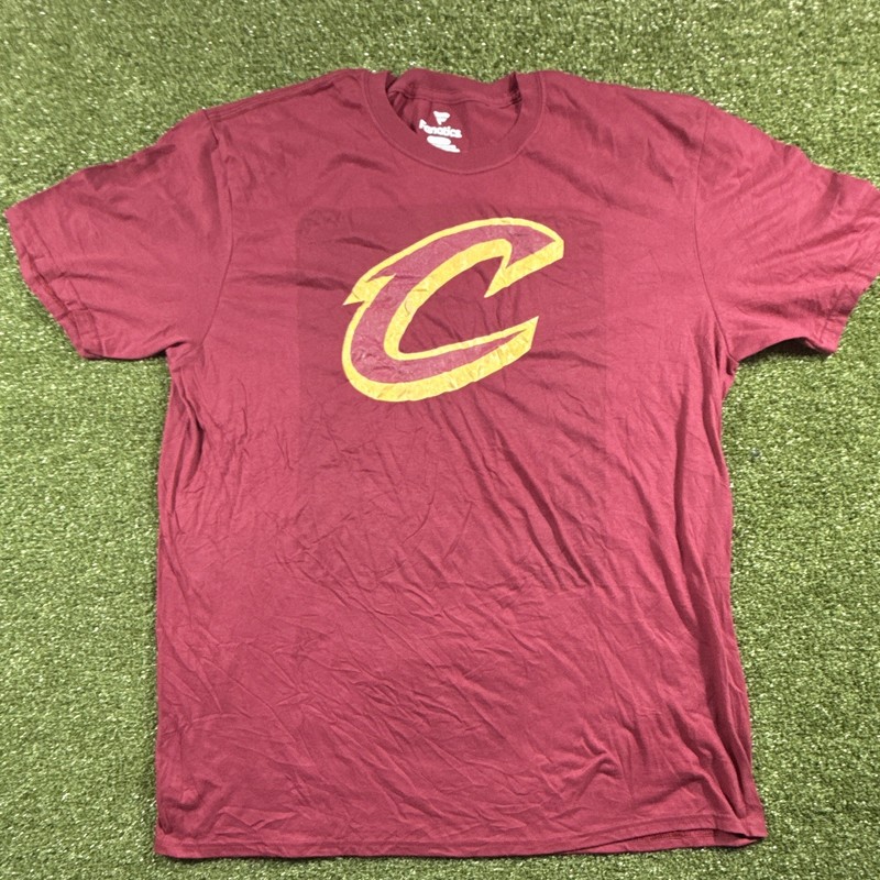 Fanatics Cleveland Cavaliers Red Graphic Logo Crew Neck Tee Shirt Men’s XL