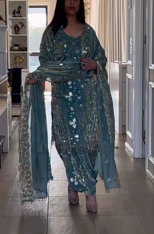 Punjabi Patiyala Dress Pakistani Salwar Kameez Ready made Suits Wedding Party L