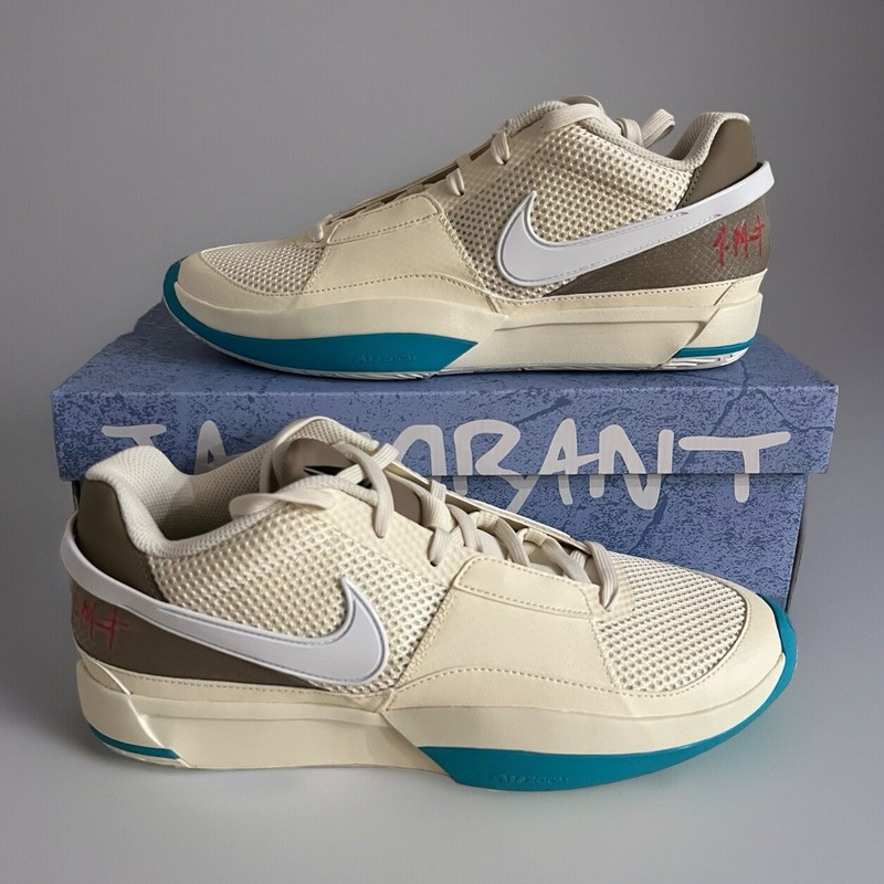Nike Men’s Size 11 “Ja 1” Vacation Basketball Shoes Cream Multicolor DR8785-102