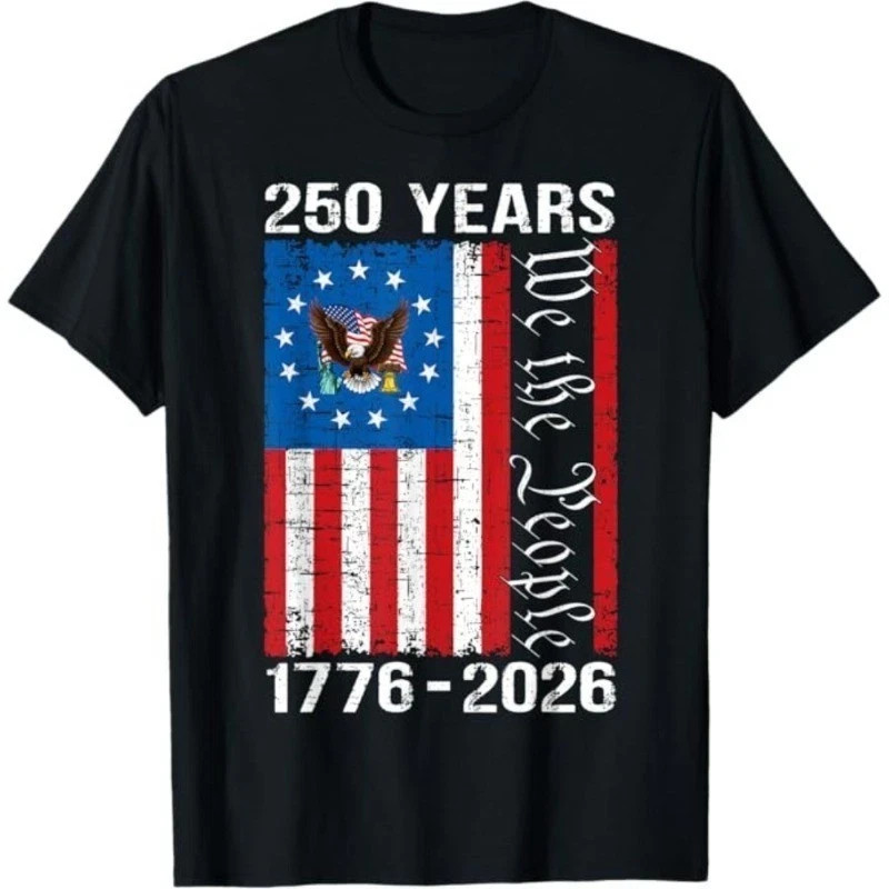 250th Anniversary USA T-Shirt American Flag 4th of July Patriotic Graphic Tee