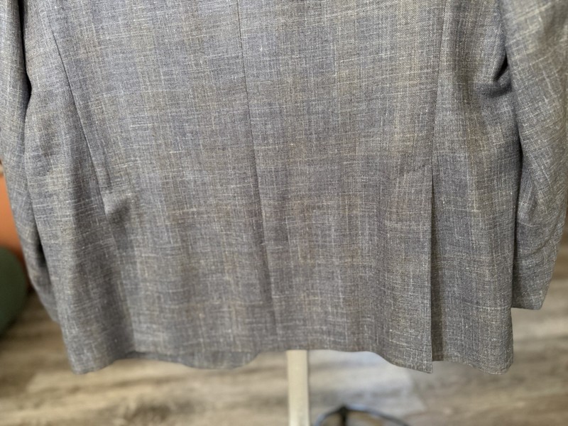 Loro Piana Gray Tweed Wool Blazer Two-Button Single-Breasted Double Vent Size 56 gallery