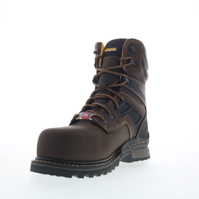 Avenger A-Max Dozer 8 - Composite Toe WP EH PR SR Mens Brown Work Boots gallery