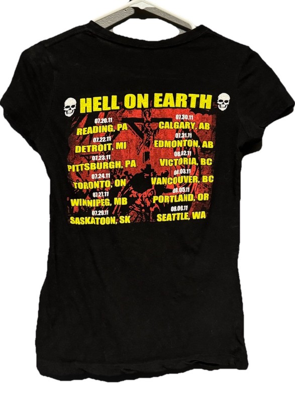 Rob Zombie Slayer Womens Shirt Hell On Earth Tour Merch Graphic Size S gallery