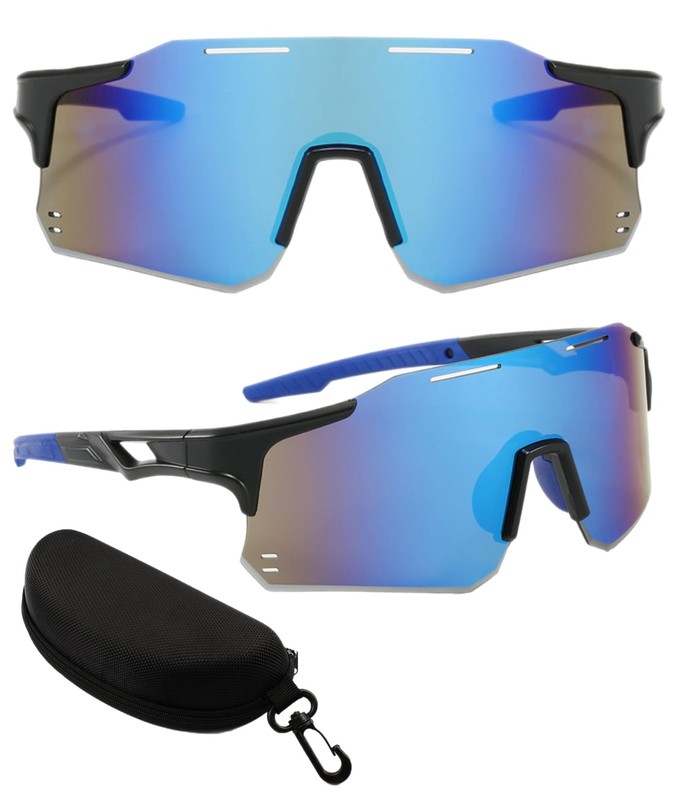 Unisex Sports Sunglasses UV400 Protection, Ultralight & Frameless, Large Vision Fl…