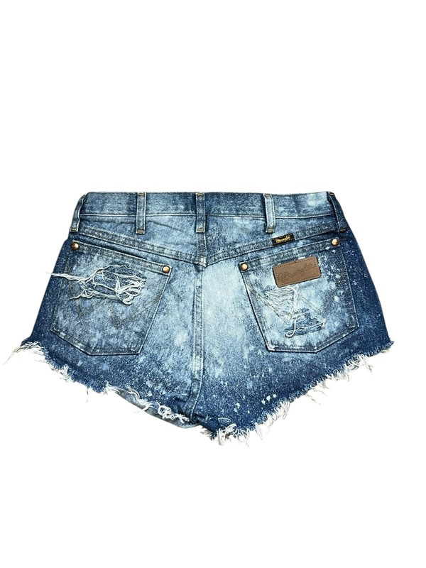 Wrangler Denim Cut Off High Rise Shorts Acid Wash Women Size 32 Low Cut