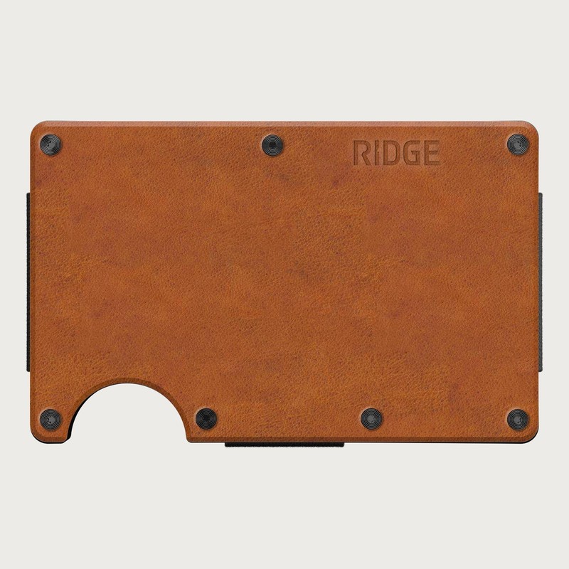 Ridge Wallet 2.0 Tobacco Brown Leather WITH Tracker Card BOTH NEW SEALED!! gallery