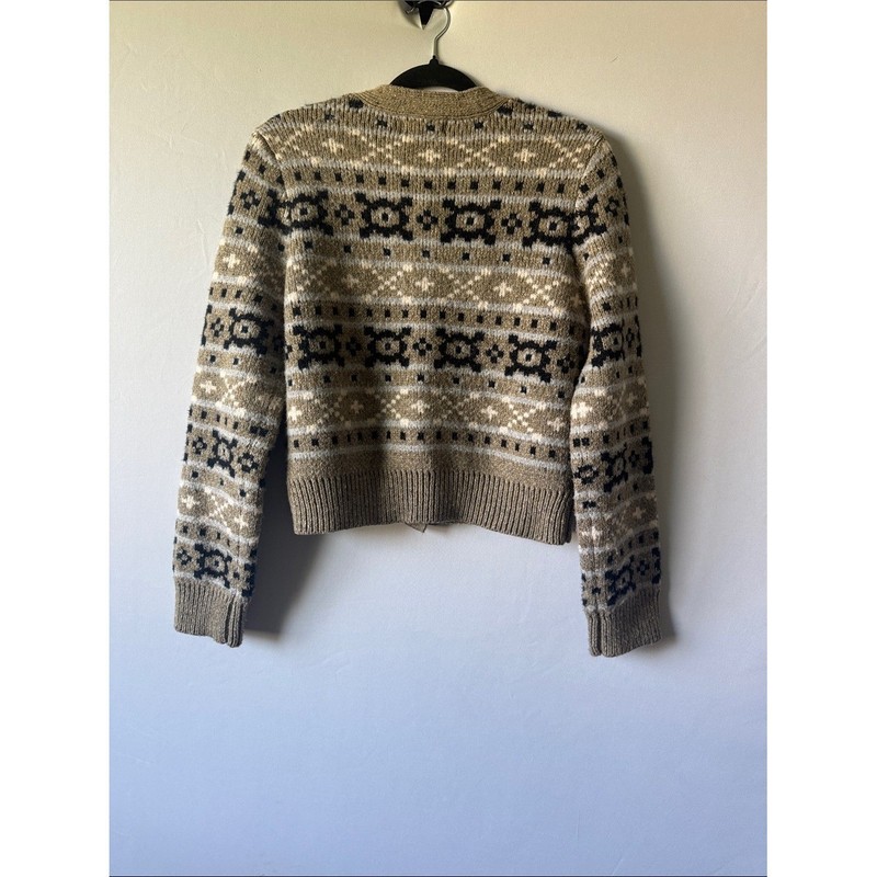 Marled Neutral and Navy Fair Isle Cardigan gallery