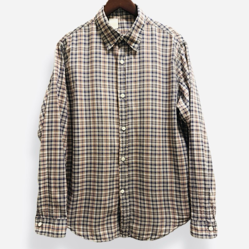 N. Hoolywood 111-SH10 Plaid shirt Cotton Mister Hollywood Co Made In Japan Sz 42