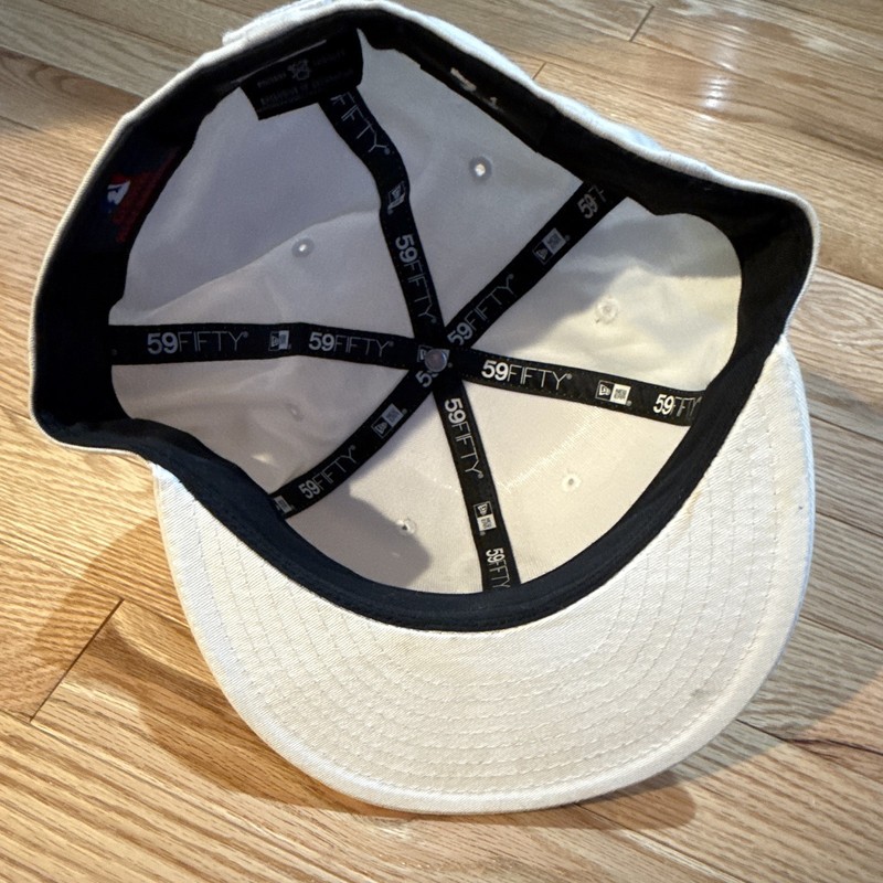 New Era White Fitted Baltimore Orioles Baseball Cap Hat Unisex Adults 7 1/2 gallery