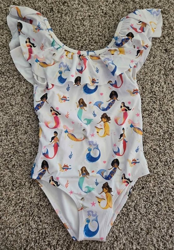 New Disney Janie and Jack Mermaid One-Piece Swimsuit Size 6
