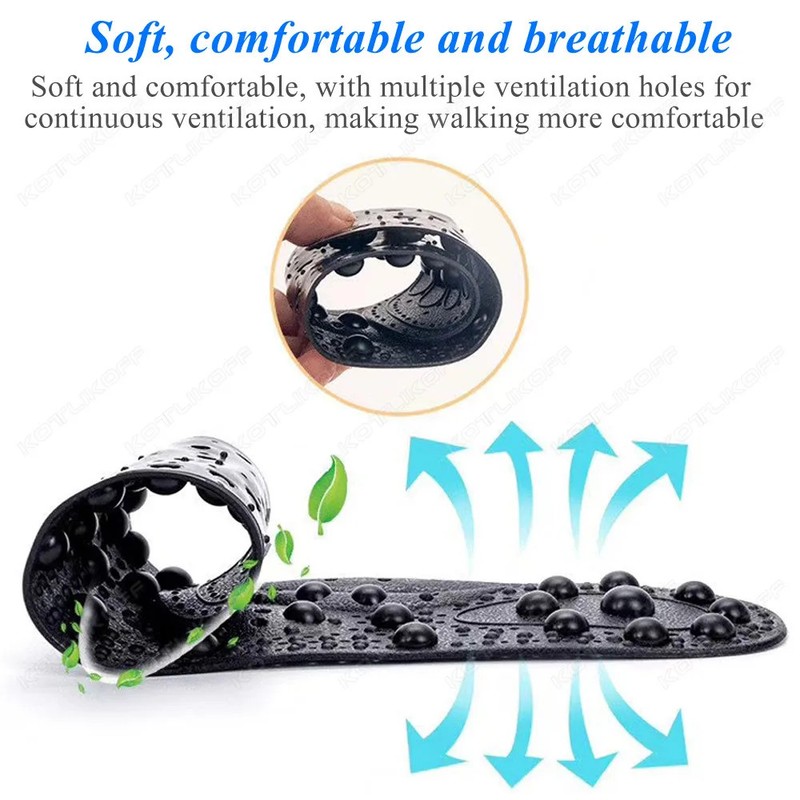 Enhanced Magnetic Therapy Massage Insoles Foot Acupressure Point Therapy Body gallery