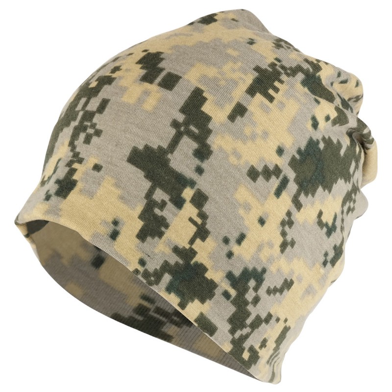 Digital Camouflage Polyester Jersey Knit Lightweight Soft Beanie – FREE SHIPPING