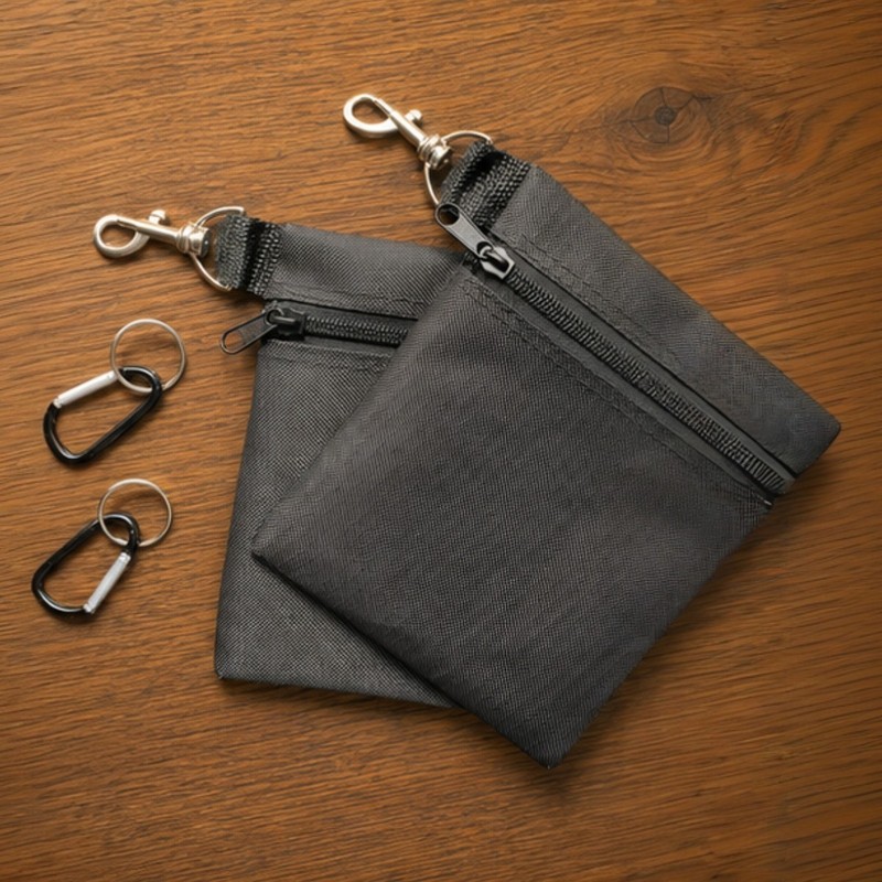 Daily Carry Pouch System Travel Organizer Kit Carabiner Key Ring Set