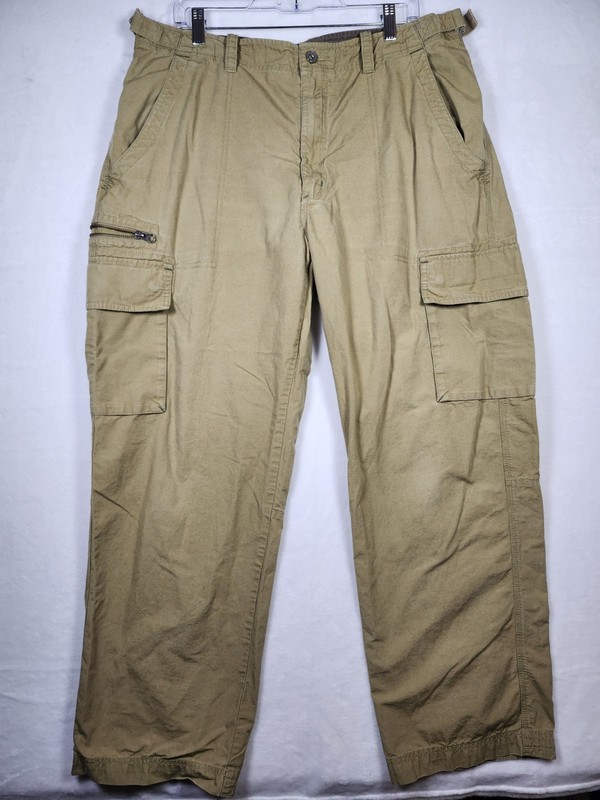 REI Mens Cargo Pants Khaki Utility Outdoor Adventure Size 38×32