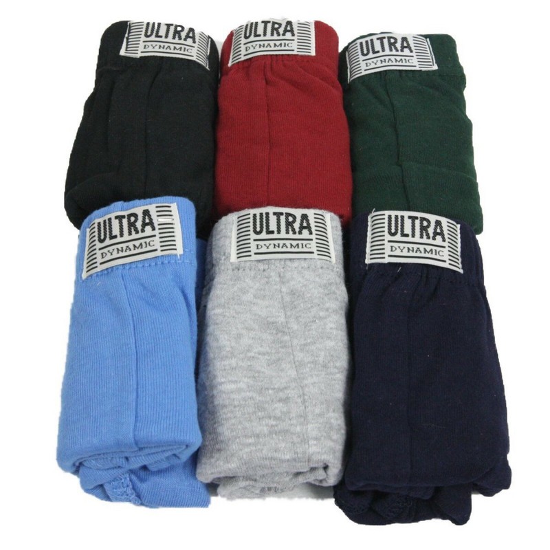 Ultra Dynamic Mens Bikini Briefs Boxer Solid Underwear Cotton 3 & 6 Pack S-2X gallery