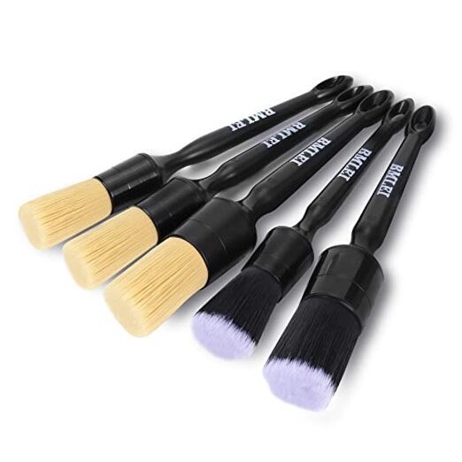 5pcs Car Detailing Brushes Set – Boars Hair Auto Car Detail Kit No 1