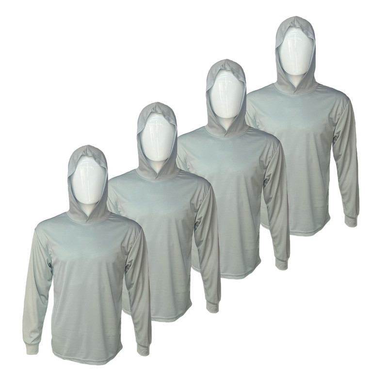 4 PACK - Hi Visibility ultra light weight Long sleeve hoodie / polyester birdeye gallery