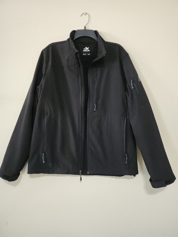 ZeroXposur Jacket Mens L Black Softshell Full Zip Insulated Stretch Pockets