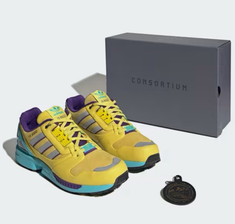adidas ZX 8000 JC & MT Consortium Yellow Blue Glow JQ4359 Men’s Size 5