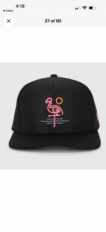 Waggle Golf Hat Pink Flamingo Logo Solid Men’s One Size