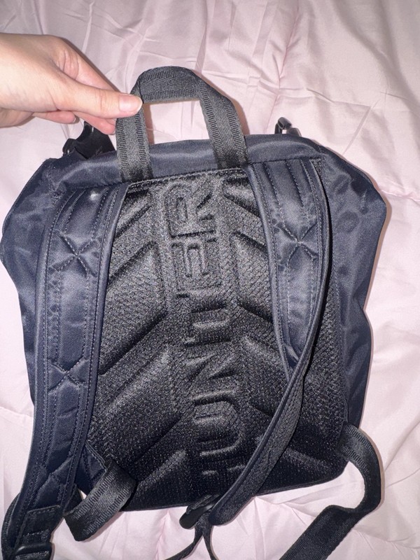 Hunter Black Small Backpack Zip Closure Front Pocket Top Handle Logo Patch gallery