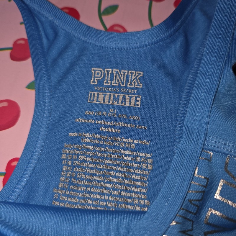 Victoria's Secret PINK ULTIMATE Sports Bra Unlined Medium Support Size M gallery