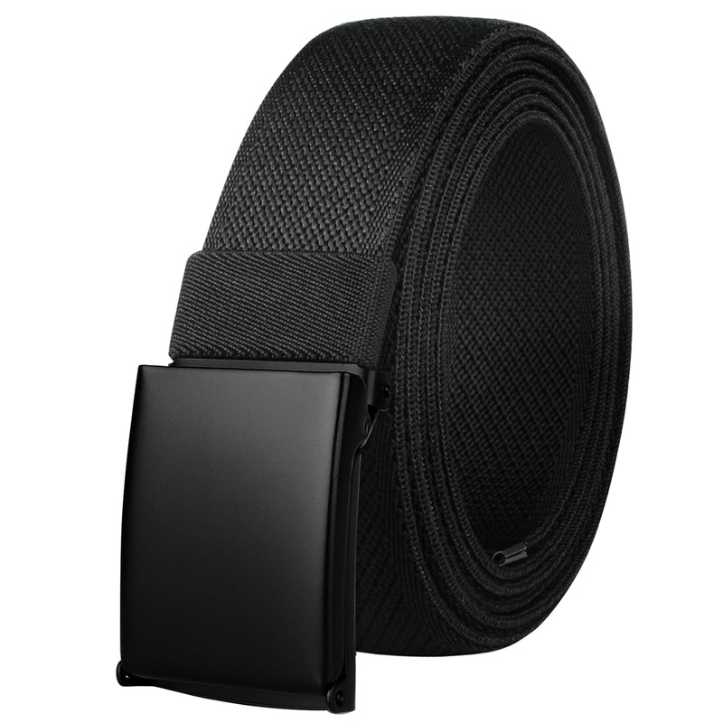 Adjustable Belt Plus Size 47-75” Men Elastic Stretch Nylon Web Slide Buckle