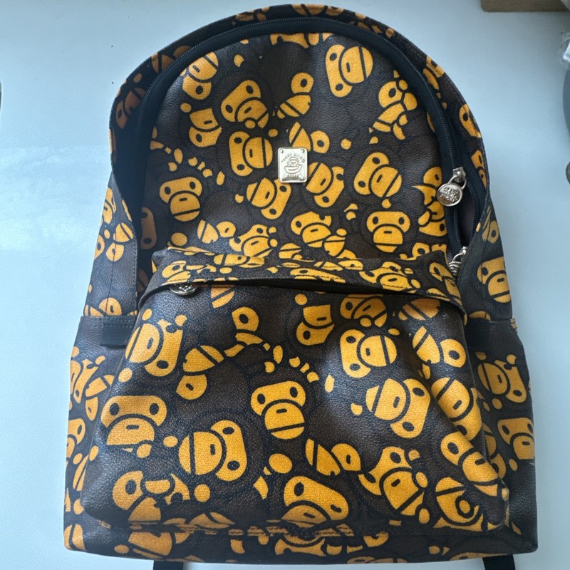 BAPE x Baby Milo Store “All Over” Print Faux Leather Daypack