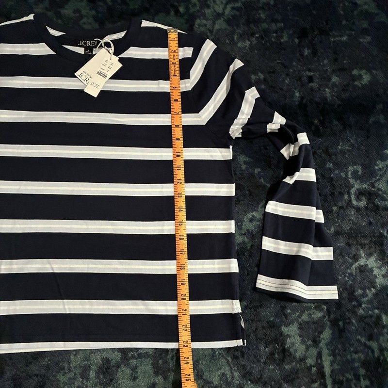 J Crew boyfriend long-sleeve t-shirt, striped, small women's gallery