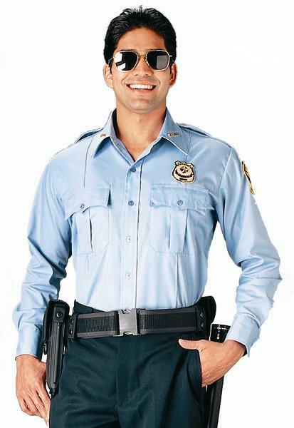 Light Blue Uniform Shirt Long Sleeve Official Officer Police Security Work gallery