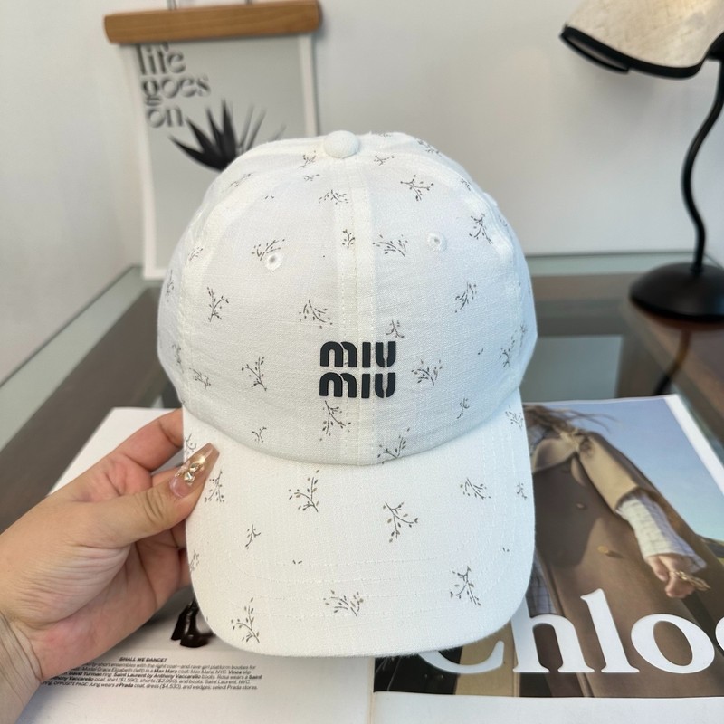 New Fashion Logo &Flower Print Baseball Cap Unisex Adjustable