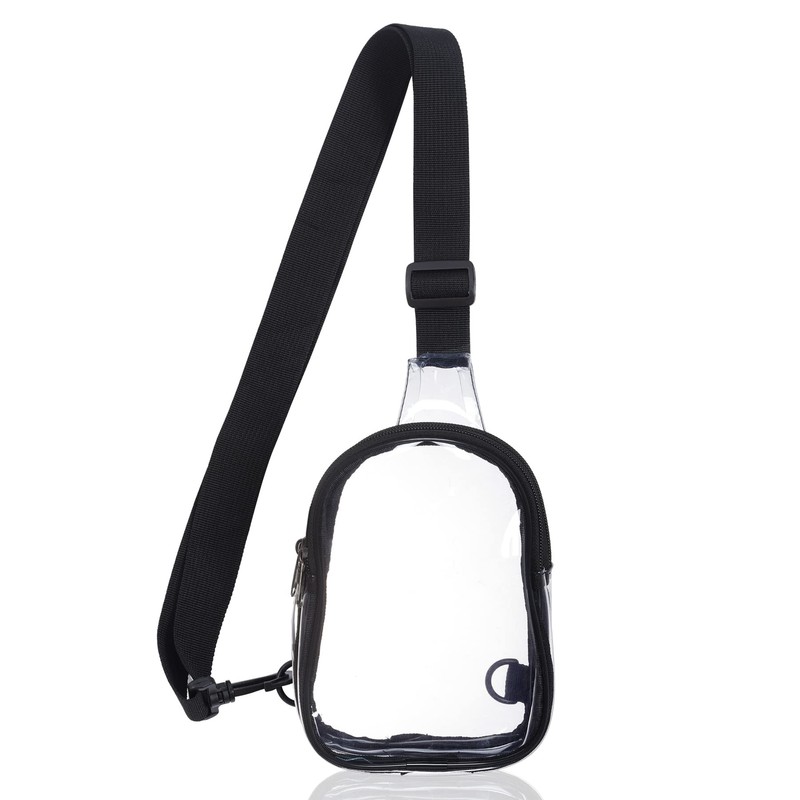 Mini Clear Crossbody Fanny Pack Sling Bag Stadium Approved for Concerts Festival
