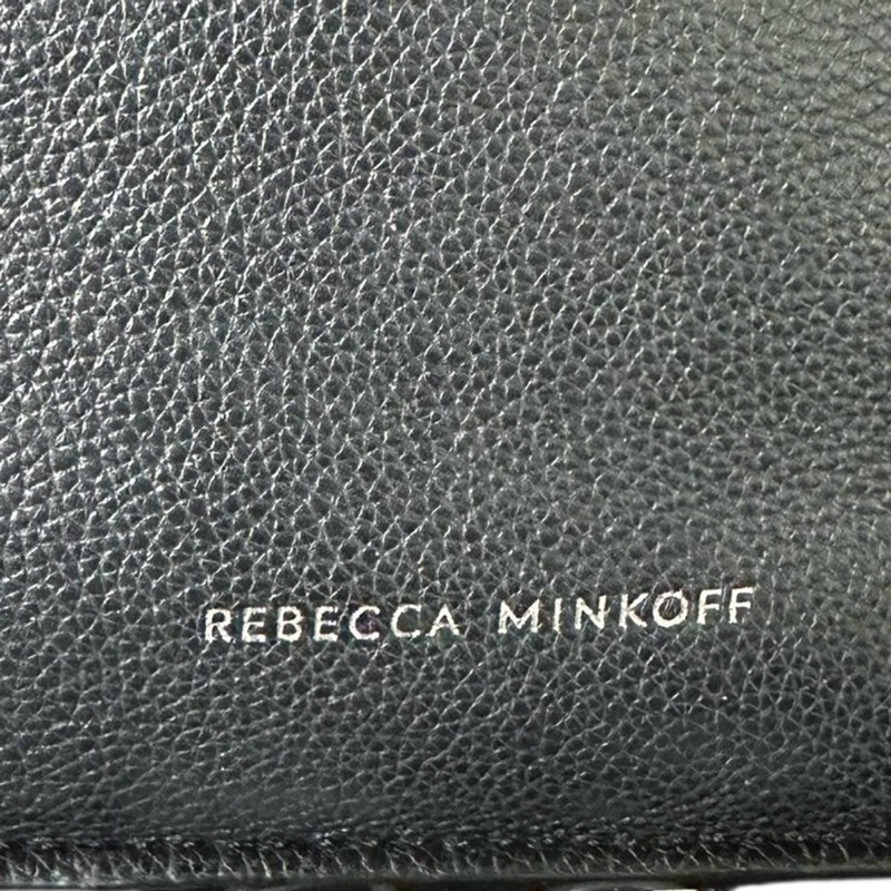 Rebecca Minkoff Black Small Leather Feed Shoulder Bag Purse OS gallery