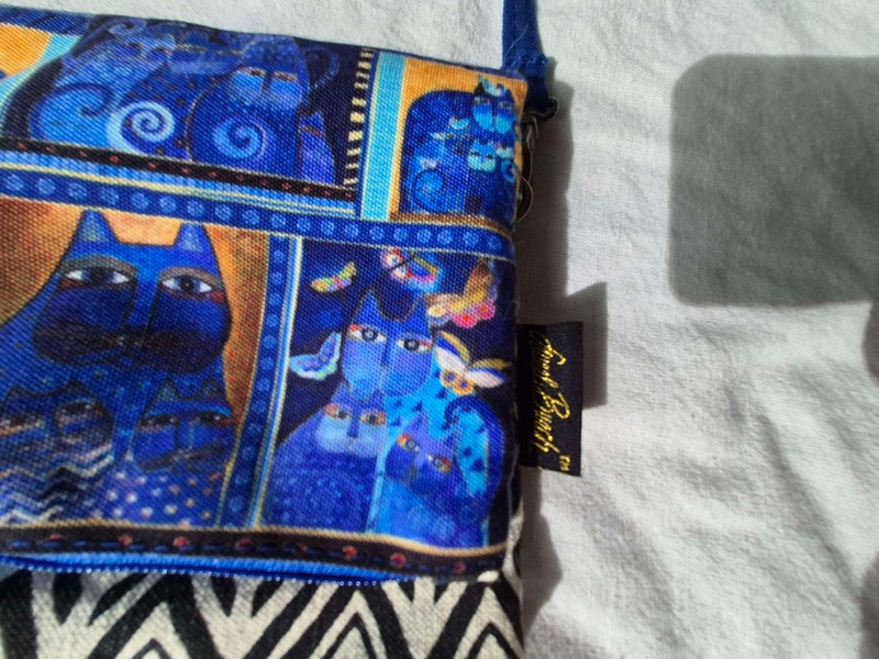 Laurel Burch FLAP CLUTCH Indigo Cats Butterflies Accents Bag Handbag 2015 gallery
