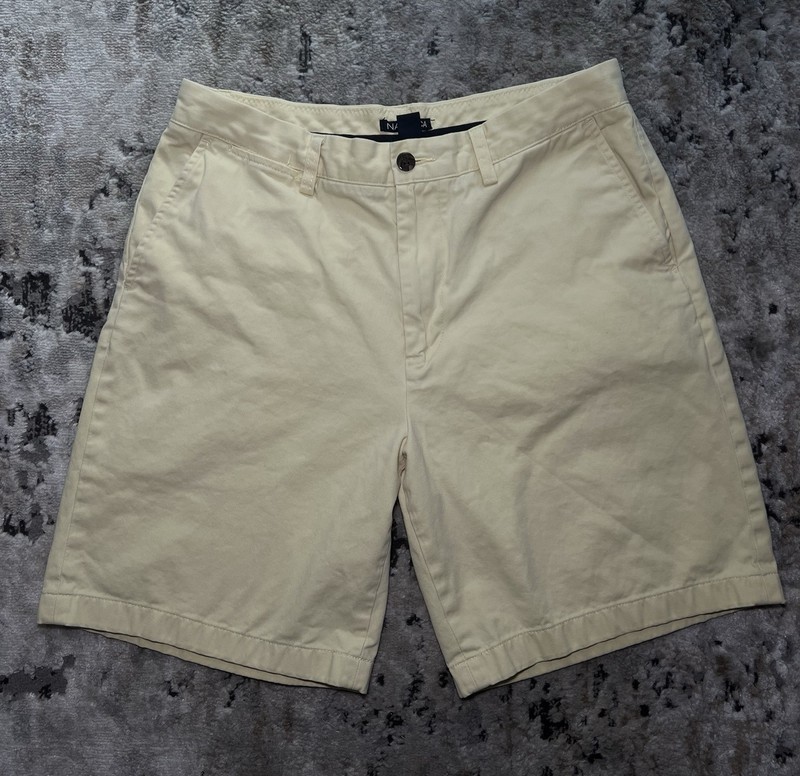 Nautica Men’s Light Yellow Chino Shorts