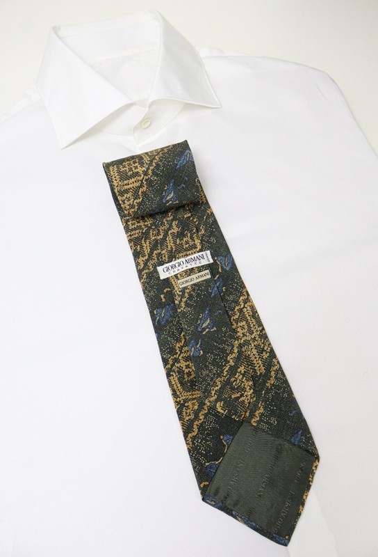 GIORGIO ARMANI Tie Men’s ONE SIZE Multicolor Patterned Lace Pure Silk