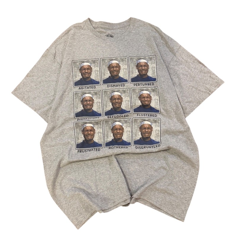 LeBron James Crying Meme Emotions Tee Boston Sports Apparel Grey XL Mens Vibe