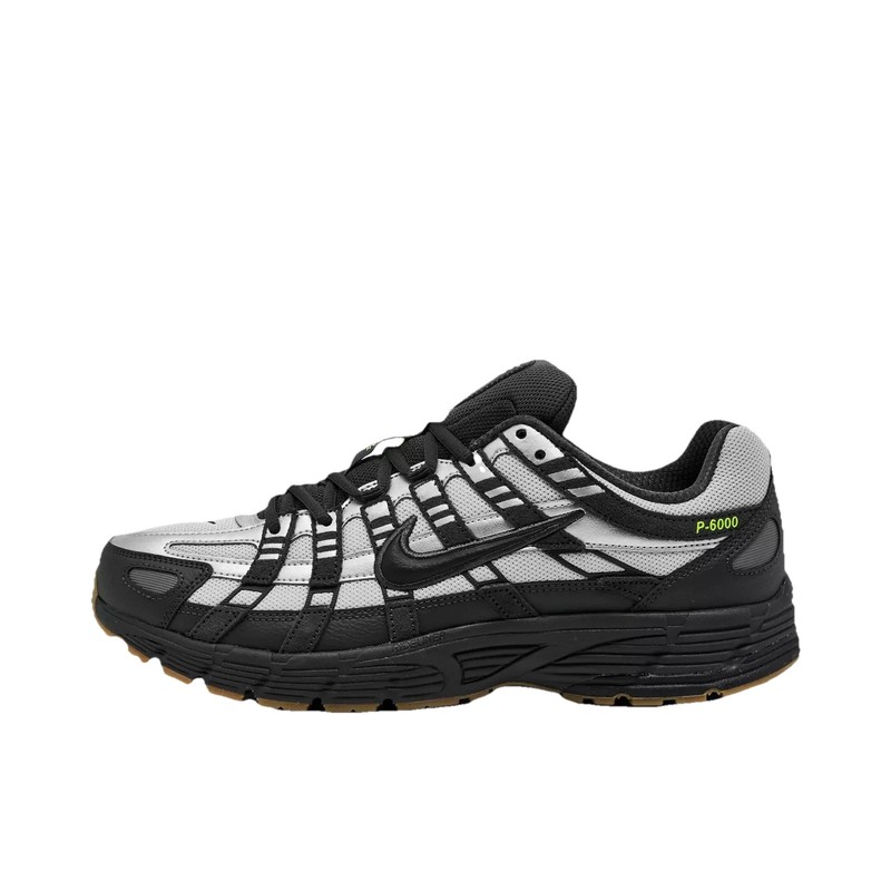 Size 10.5 – Nike P-6000 Black Gray Gum Casual Running Shoes New