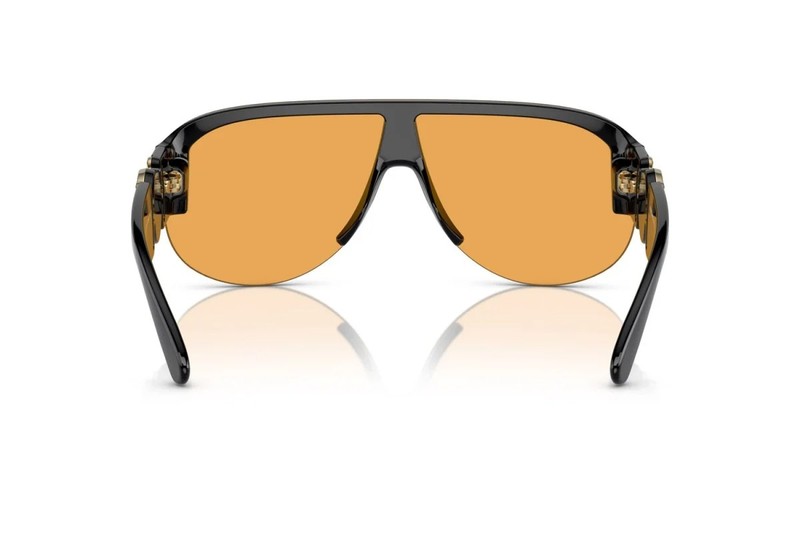 Versace Irregular Man Sunglasses 0VE4391 GB1/7 48mm Black - Orange Lens - NEW gallery