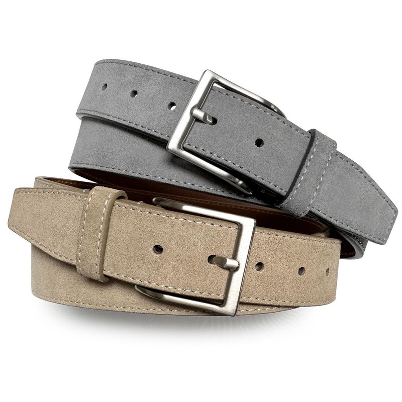 41104 Suede Belt Genuine Suede Leather Casual Jean Belt 1-1/2″(38mm) Wide