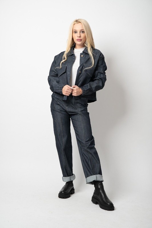 denim suit with jacket