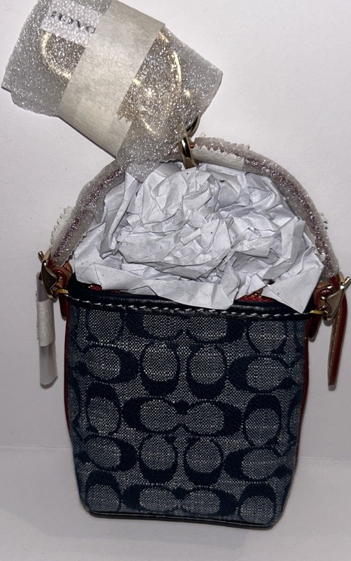 🐼💦 Coach C8223 🐼💦 Mini Val Duffle Bag Charm In Signature Chambray 🐼 D30o2 gallery