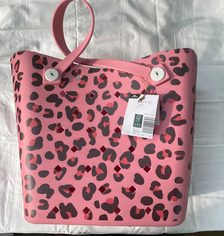 Aldi Crane Pink Leopard Print Large Haul-It-All Tote Bag💗NWT 2025