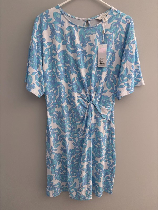 NWT Lilly Pulitzer Shaw Dress In Jacaranda Blue Simply The Zest Size Medium