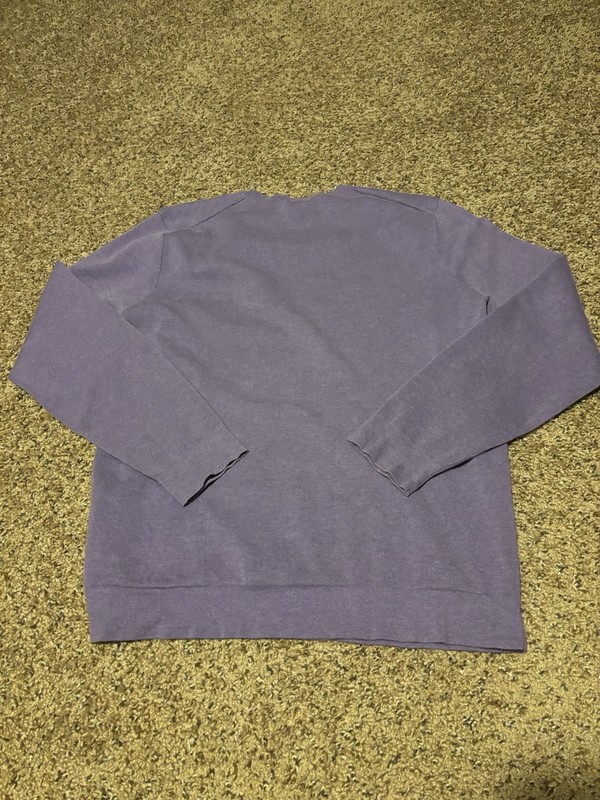 Saks Fifth Avenue Lavender Silk-Blend Cashmere Lightweight Sweater Size Large gallery