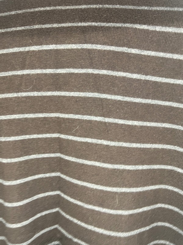 Mens Brown Grey Striped Sweater, Size M, Made of 100% Cotton gallery