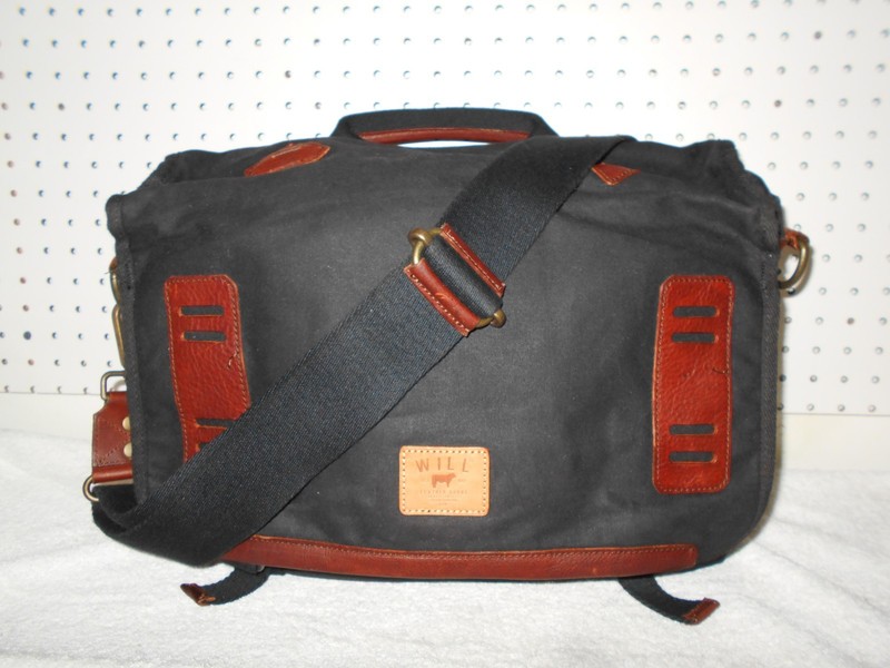 WILL LEATHER GOODS PORTLAND OREGON WAXED 16X10X4 MENS MESSENGER BAG K1