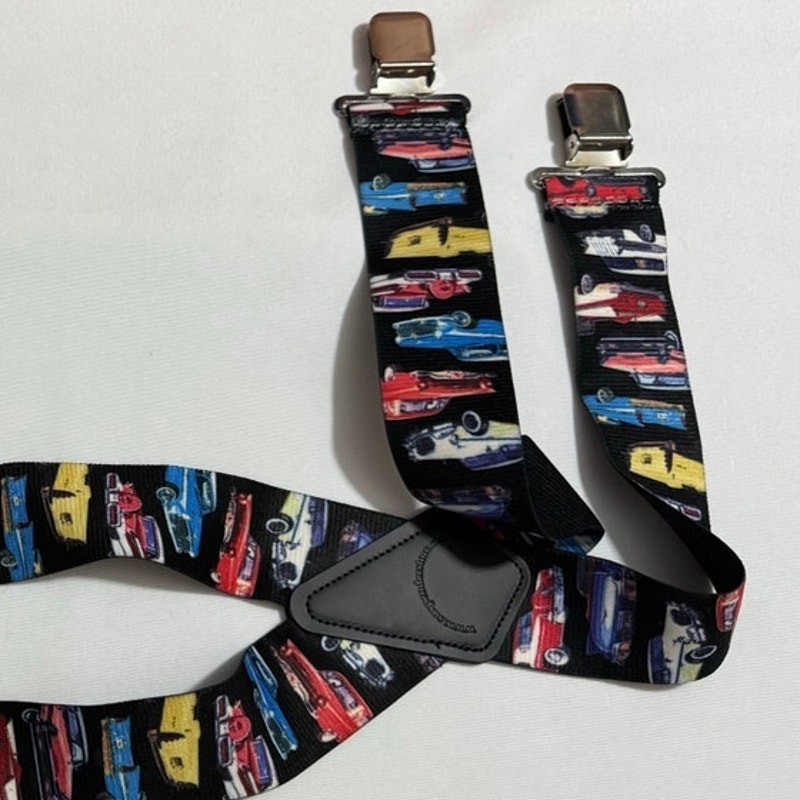 CLASS OF ’57 2-Inch Wide Pin Clip Novelty Suspenders