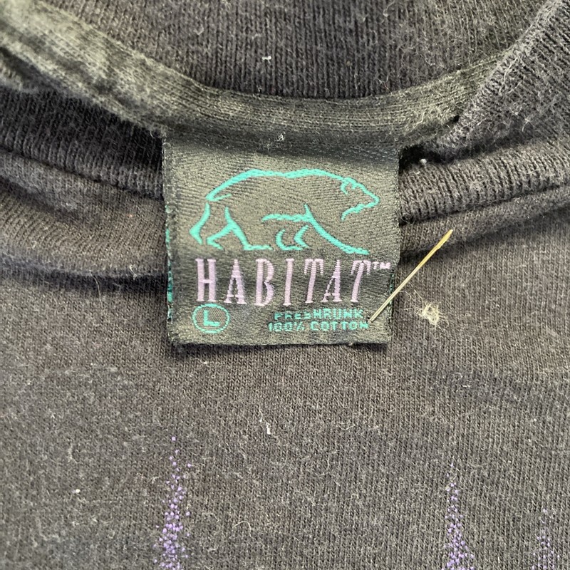 Vintage Habitat Shirt Mens L Wolf Jesus God Wrap Around Christian 90s Black gallery